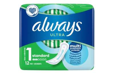Always Ultra Standard dámské hygienické vložky, 12 ks